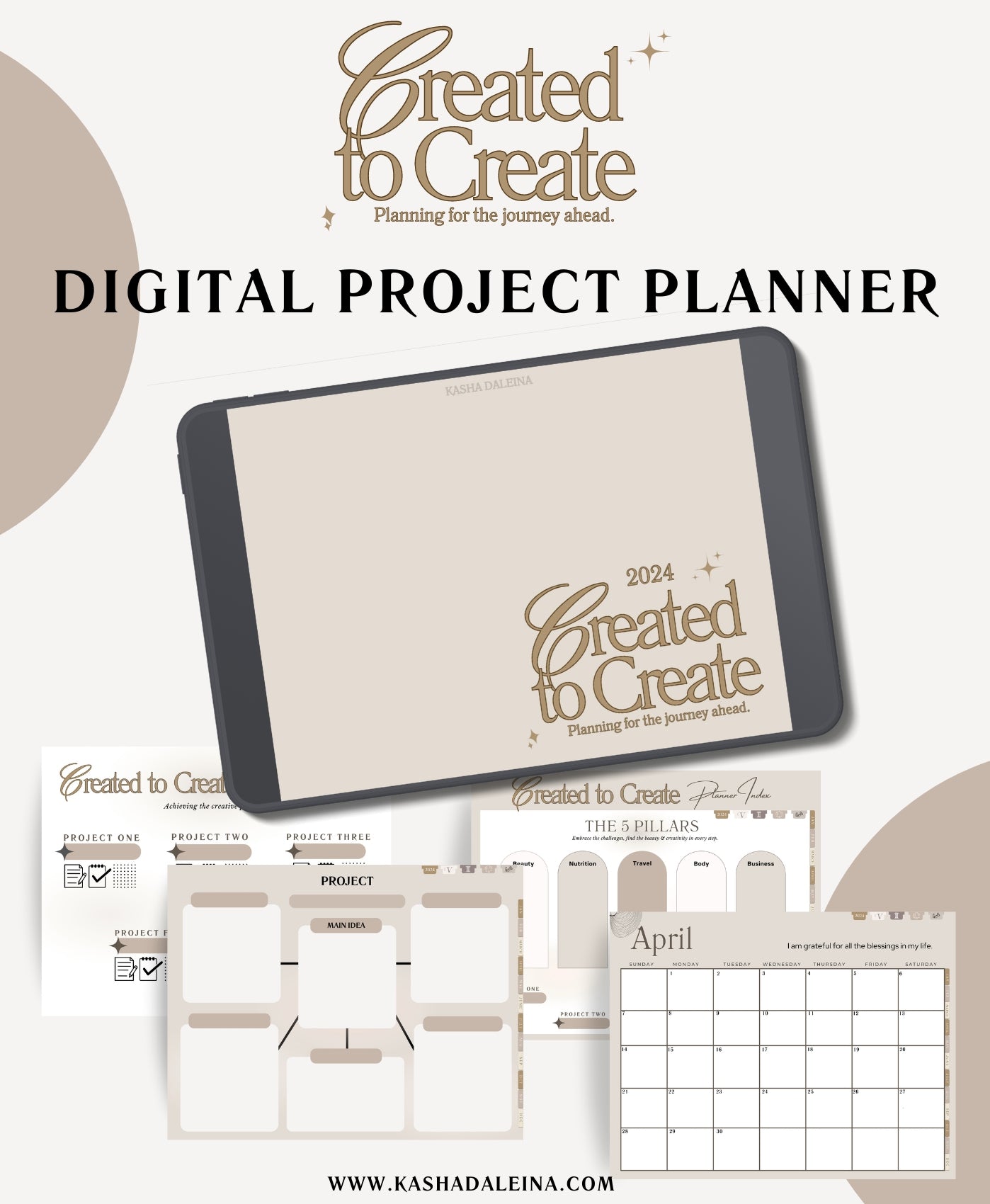 Created to Created Digital Project Planner