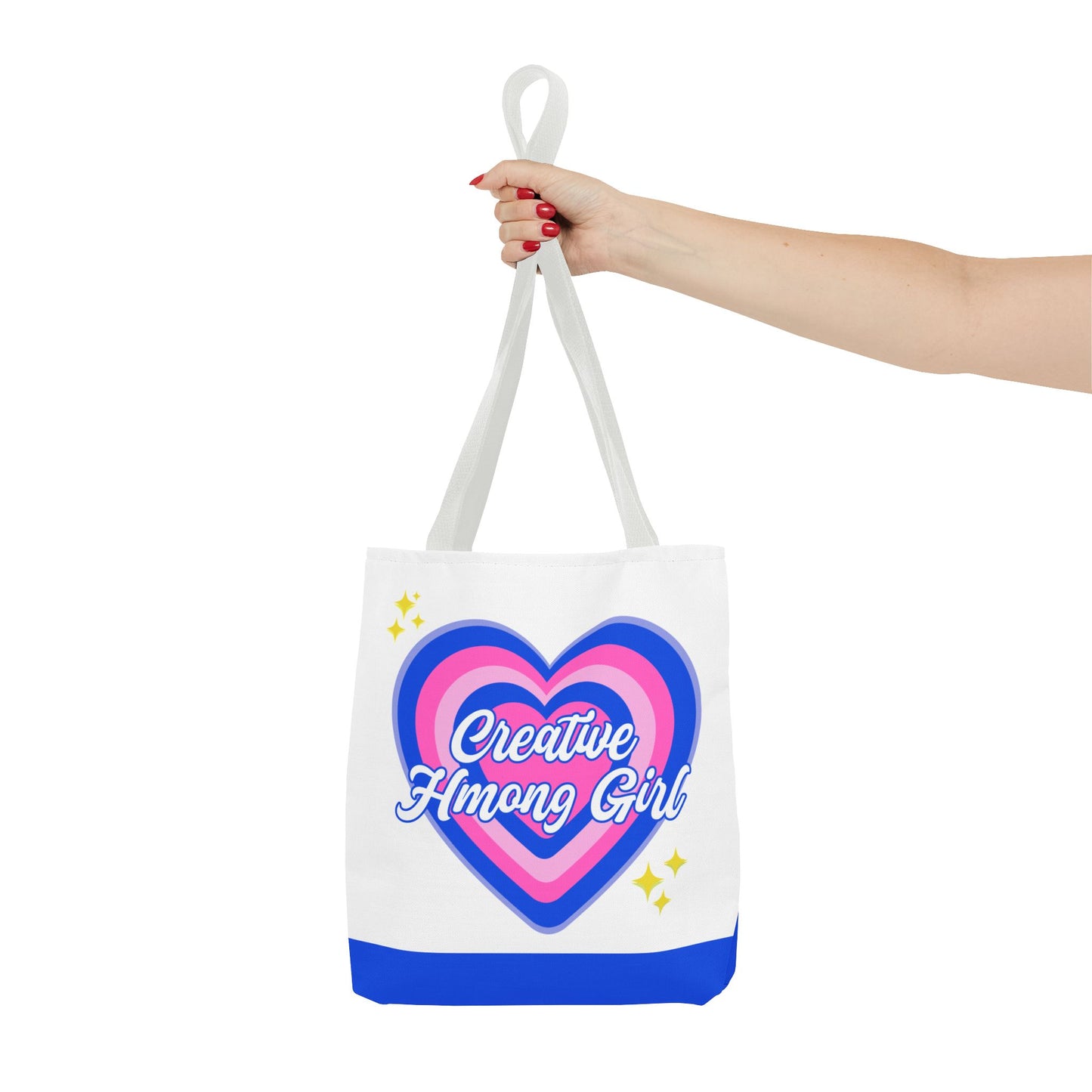 Creative Hmong Girl Chip Bag Tote - Blue Pink