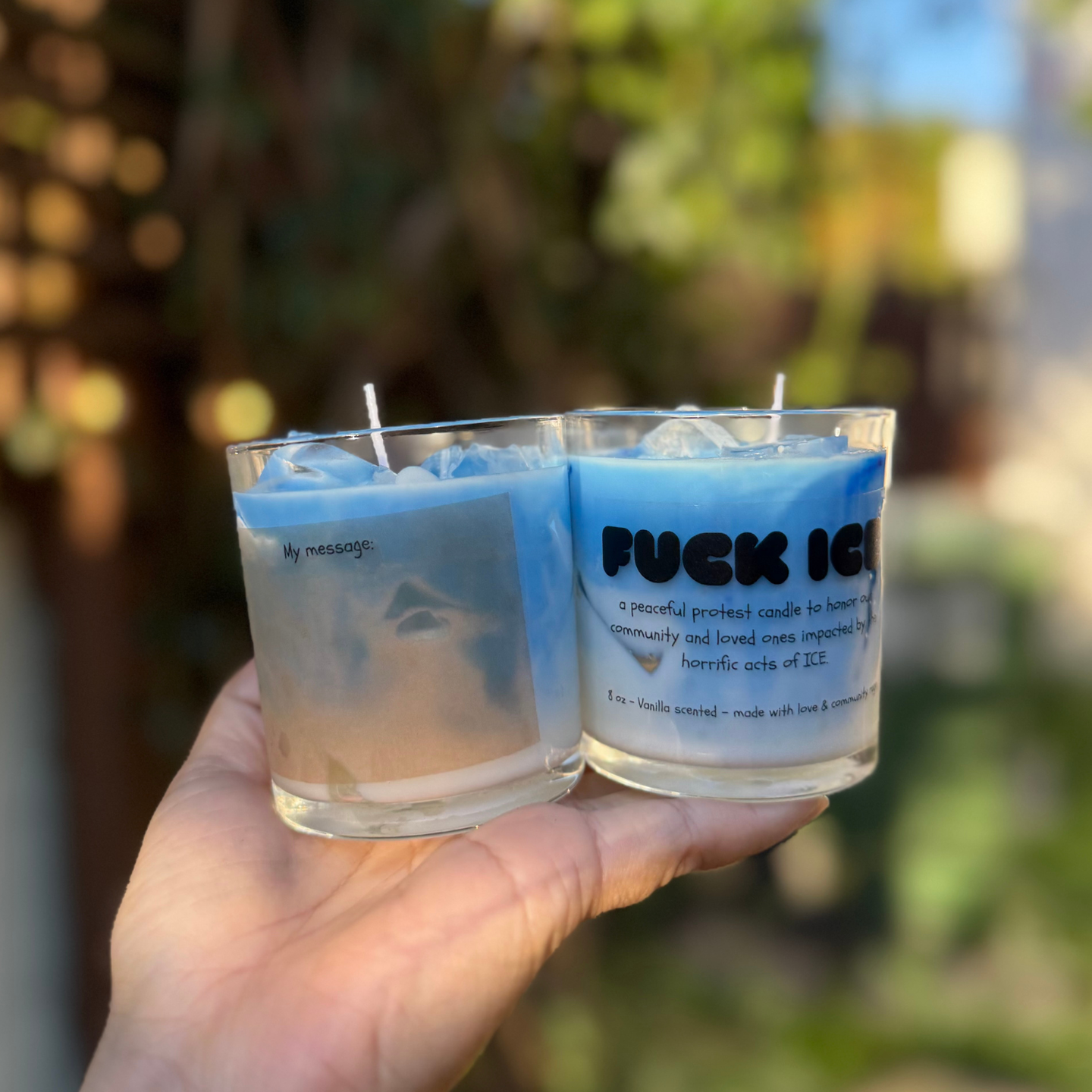 F*ck Ice - Peaceful Protest Candle