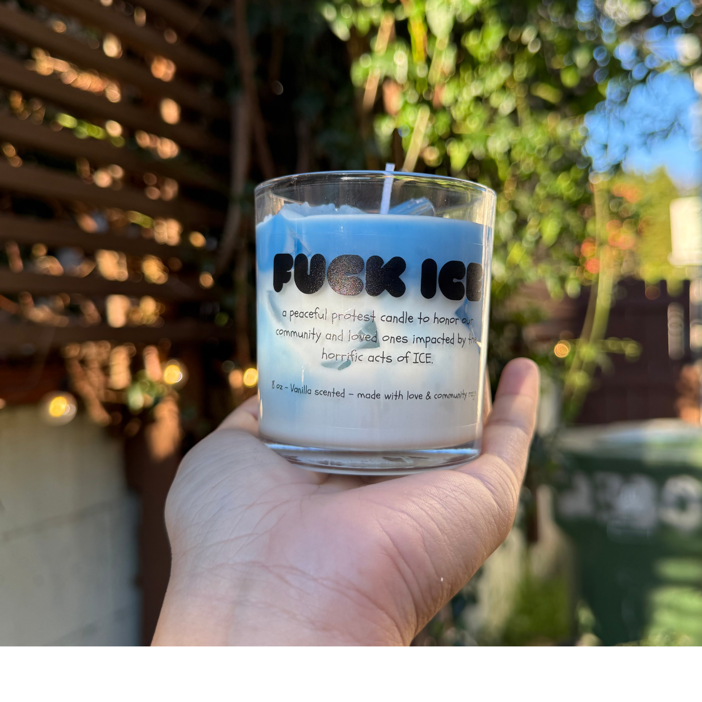 F*ck Ice - Peaceful Protest Candle
