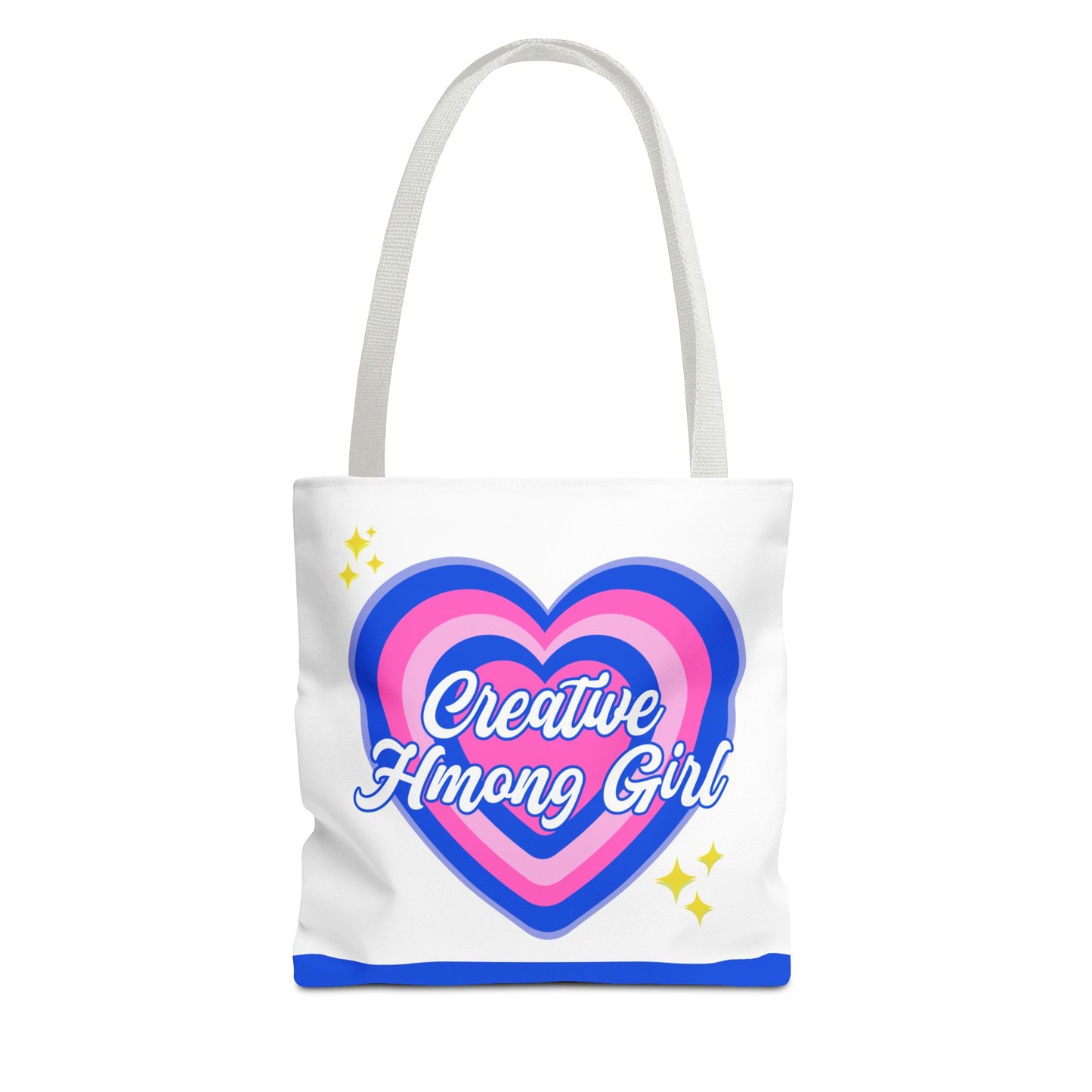 Creative Hmong Girl Chip Bag Tote - Blue Pink