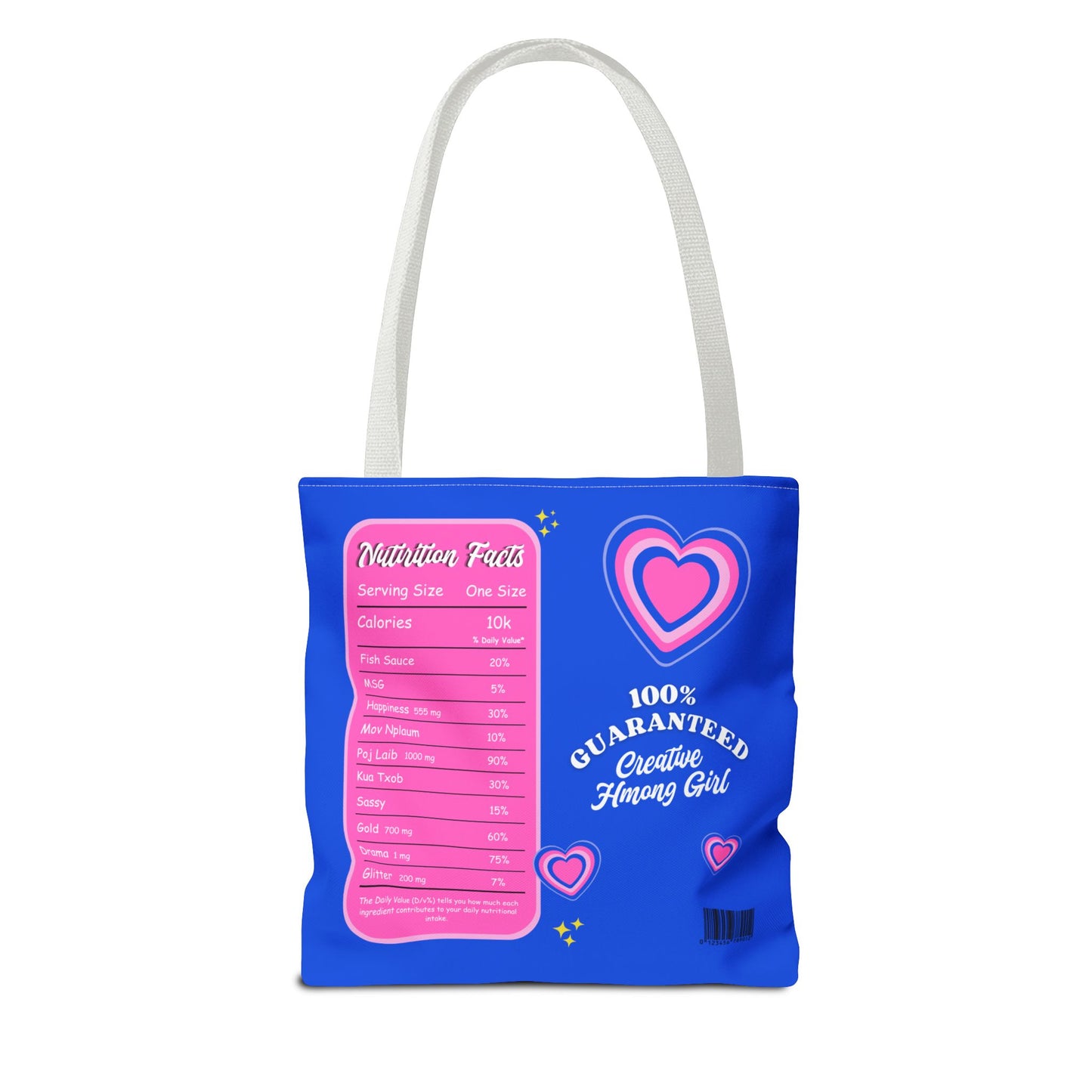 Creative Hmong Girl Chip Bag Tote - Blue Pink