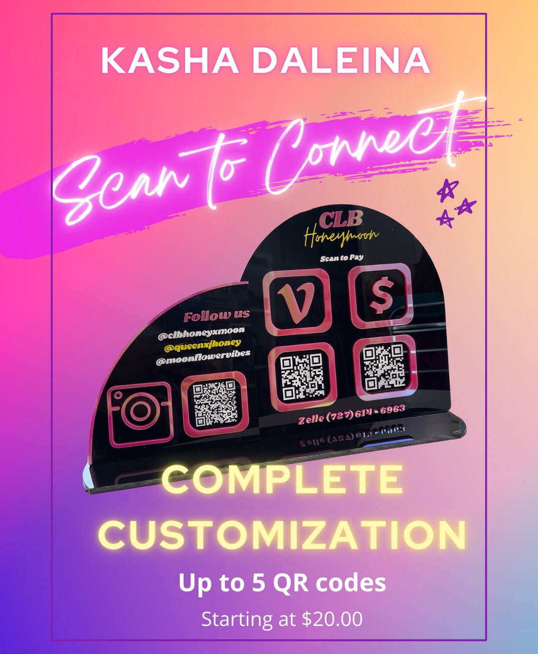 Scan to Connect Sign – Kasha Daleina